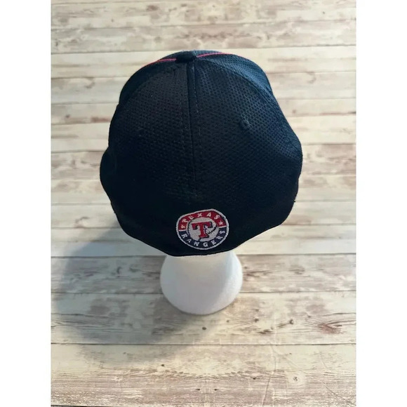 New Era Texas Rangers Fitted Baseball Hat Cap Small Medium Black MLB - Picture 3 of 5